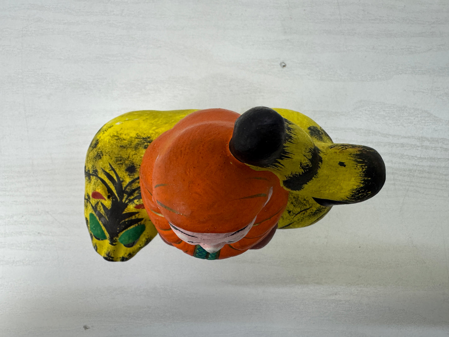 Y9917 NINGYO ceramic Fushimi doll Daruma riding a tiger Japan vintage figurine