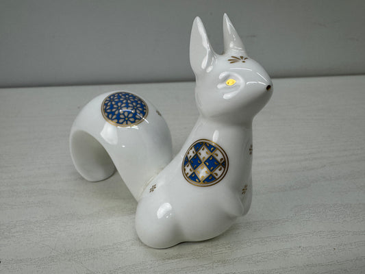Y9919 OKIMONO Noritake ceramic Squirrel figurine signed Japan antique interior