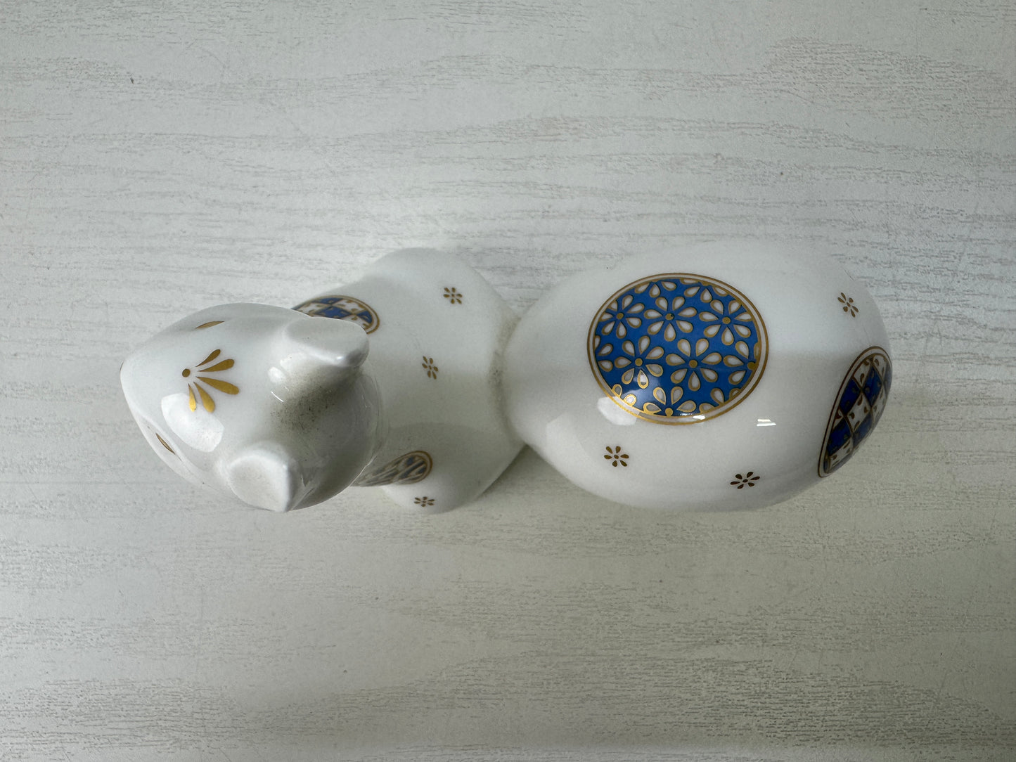 Y9919 OKIMONO Noritake ceramic Squirrel figurine signed Japan antique interior