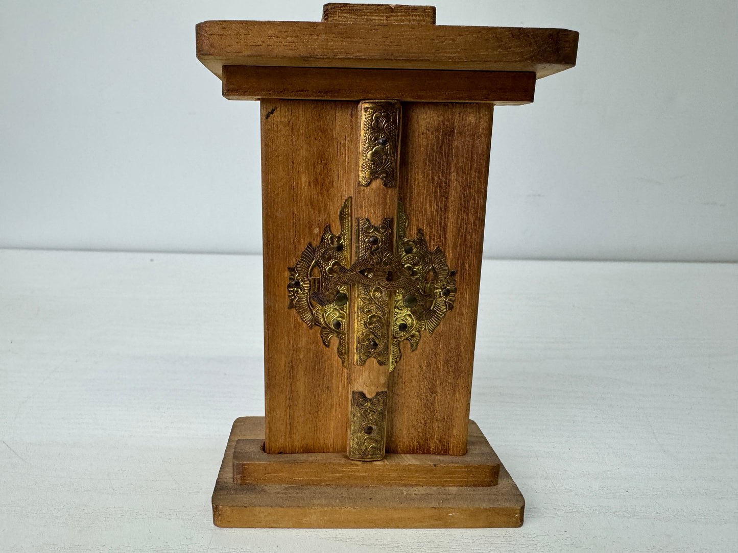 Y9921 STATUE small metal Sanboukoujin figurine shrine Japan antique Buddhism