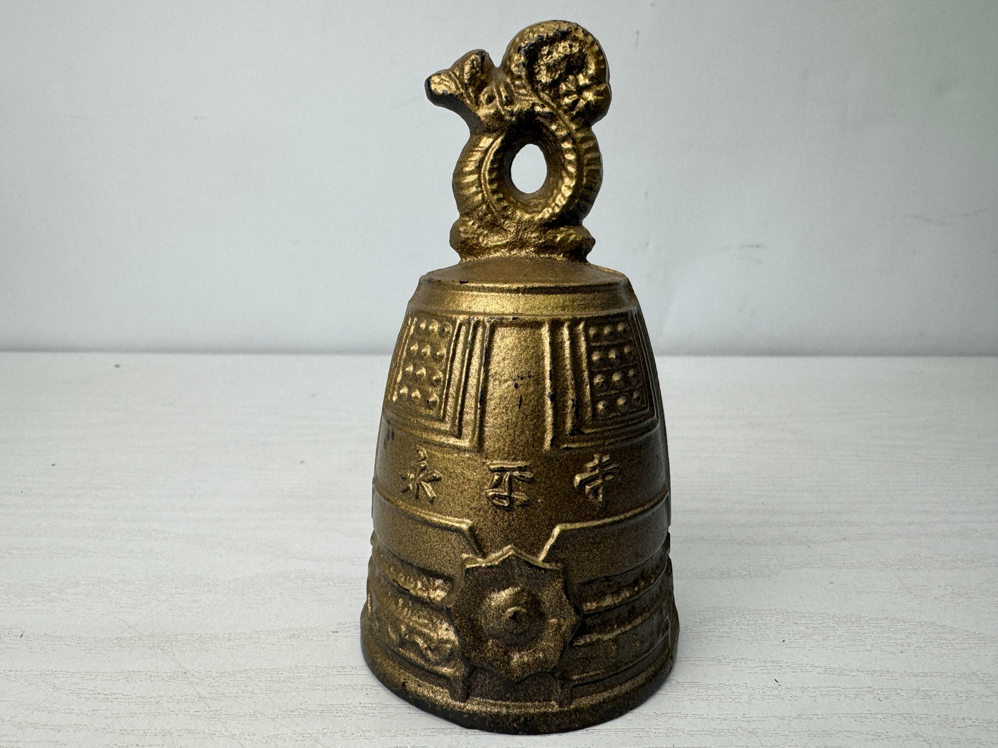 Y9924 Buddhist Altar Equipment Iron hand-held bell Japan antique Buddhism tool