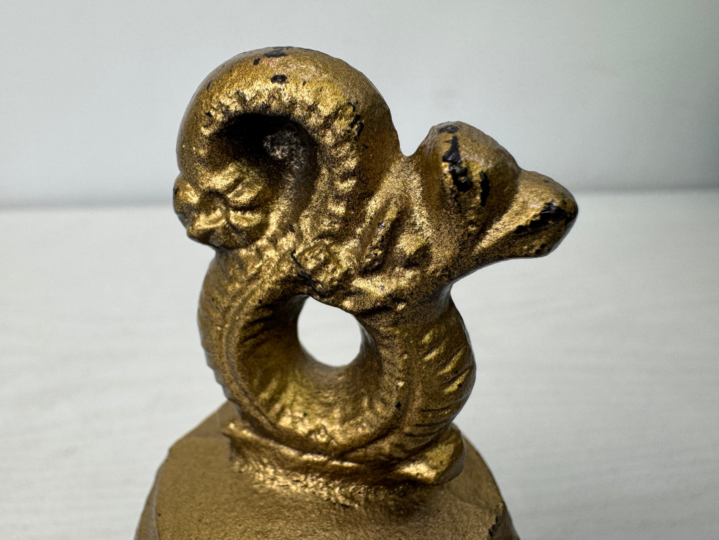 Y9924 Buddhist Altar Equipment Iron hand-held bell Japan antique Buddhism tool