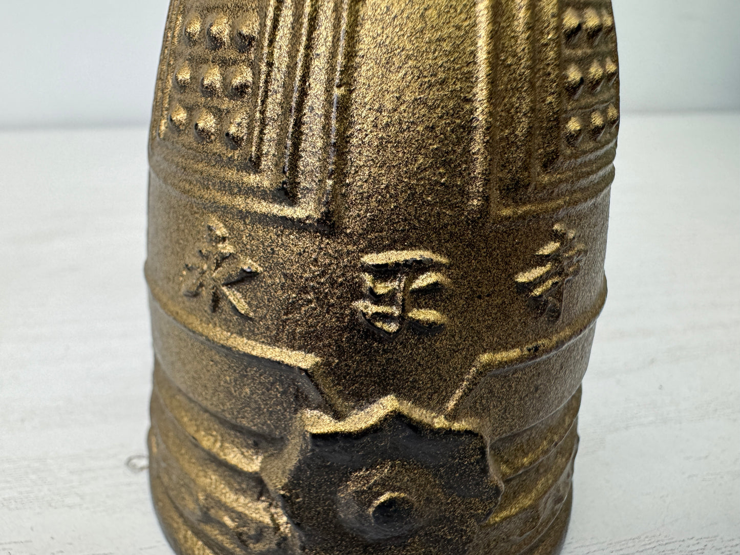 Y9924 Buddhist Altar Equipment Iron hand-held bell Japan antique Buddhism tool