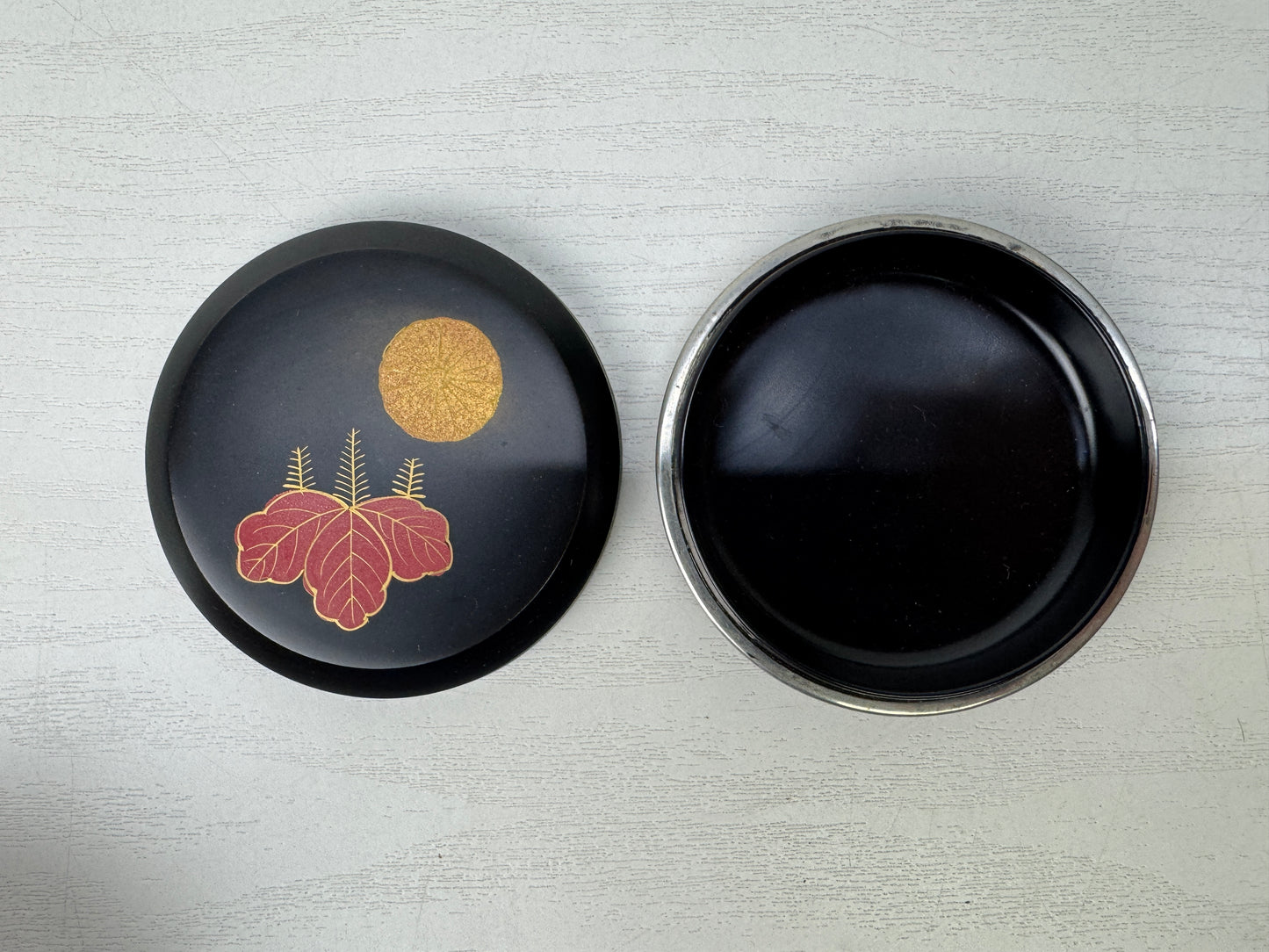 Y9926 BOX Makie signed tea ceremony utensils Japan antique insence holder aroma