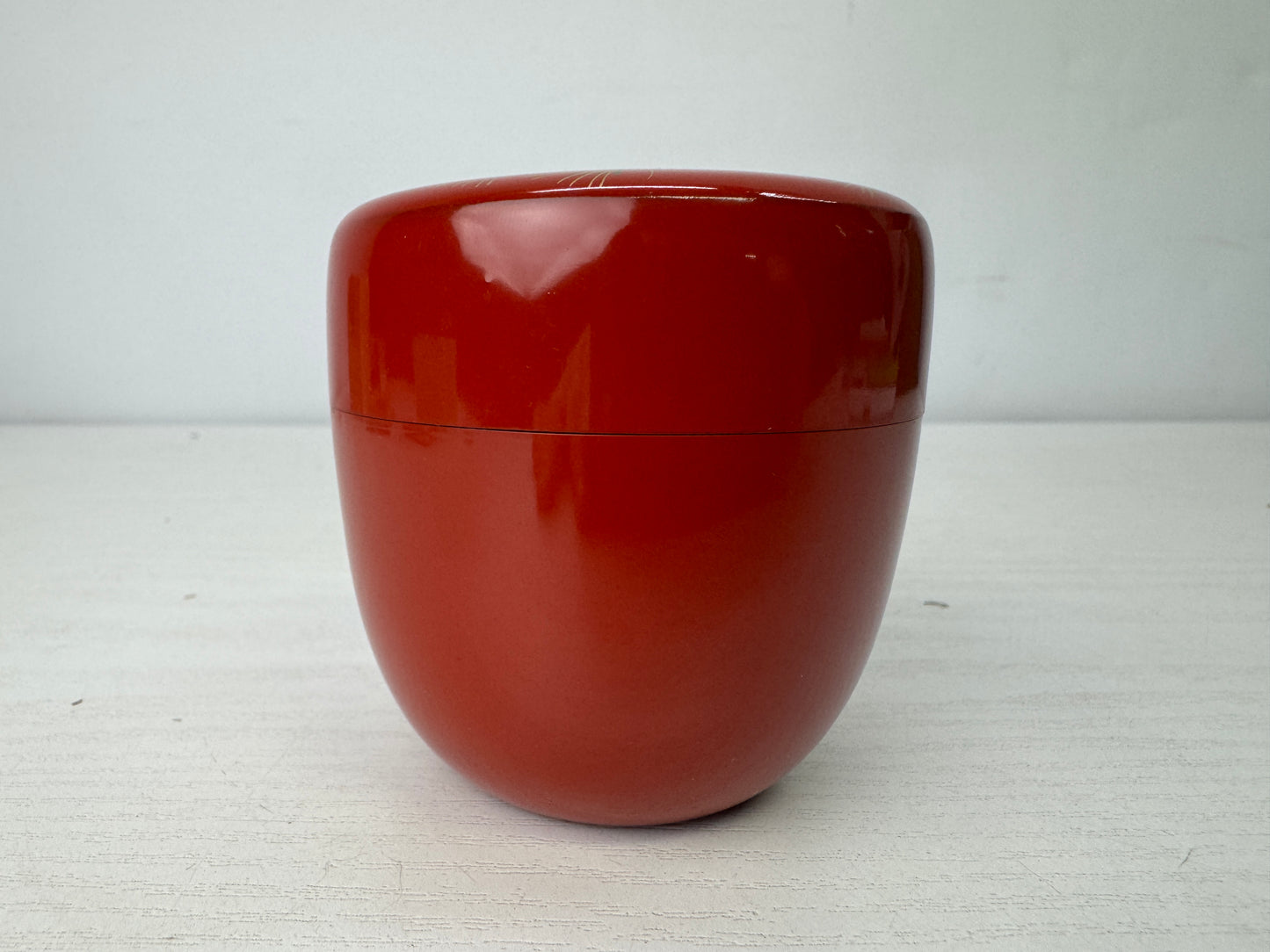 Y9927 TEA CADDY Makie Natsume pine signed box Japan antique matcha container