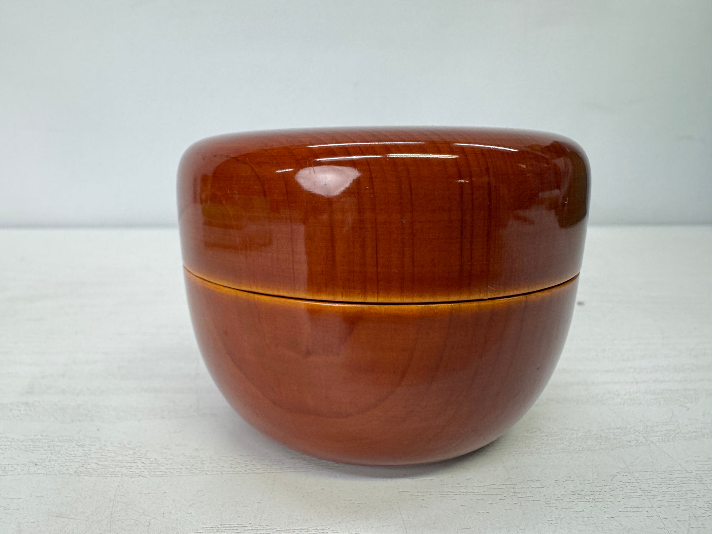 Y9928 TEA CADDY Shunkei lacquer Natsume signed box Japan antique container