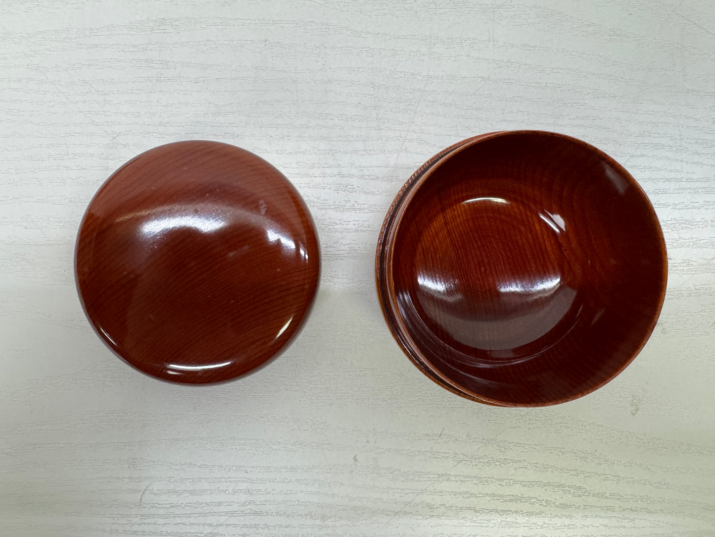 Y9928 TEA CADDY Shunkei lacquer Natsume signed box Japan antique container