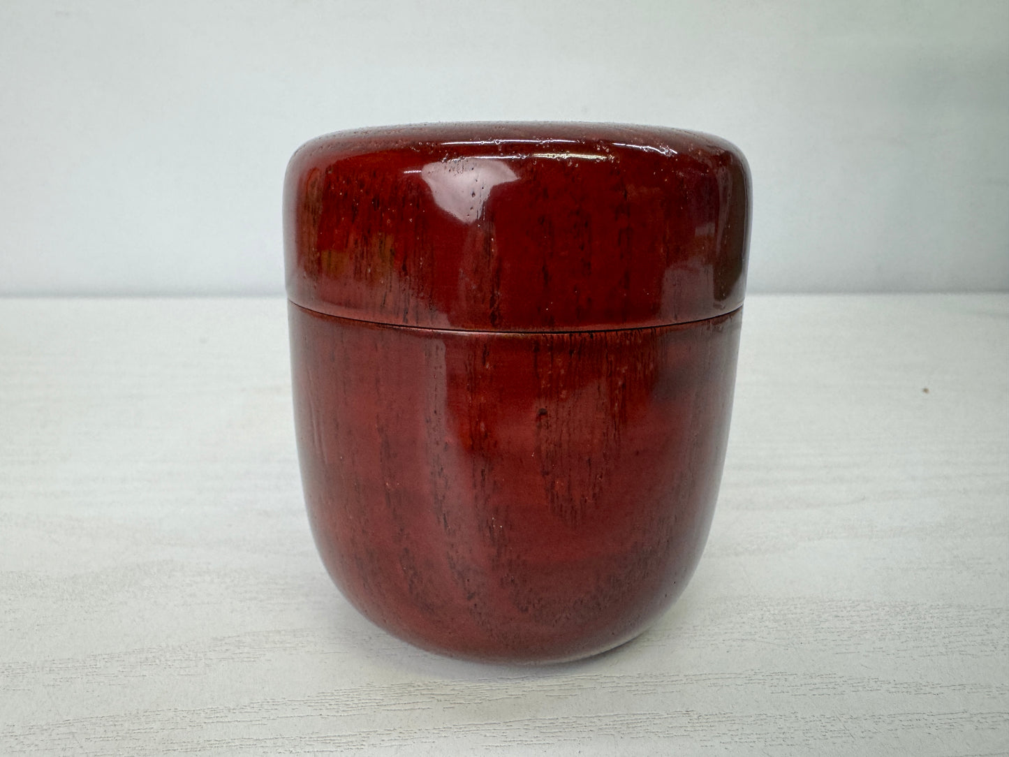 Y9930 TEA CADDY Tame-nuri Natsume signed box Japan antique matcha container