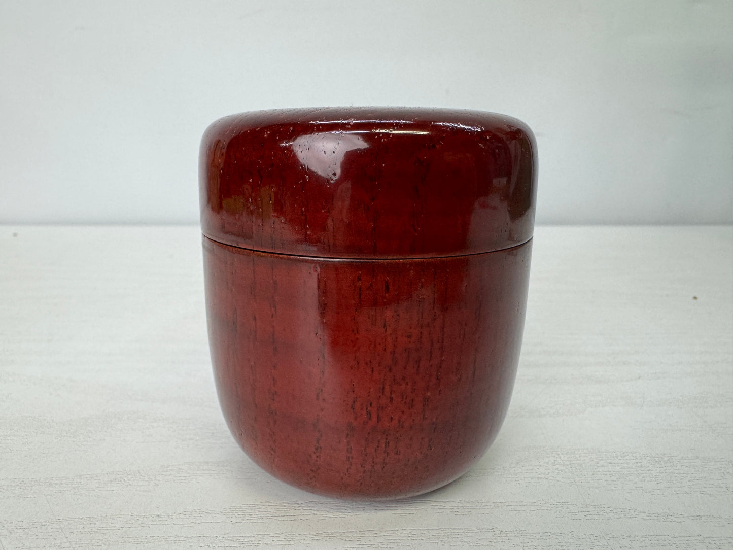 Y9930 TEA CADDY Tame-nuri Natsume signed box Japan antique matcha container