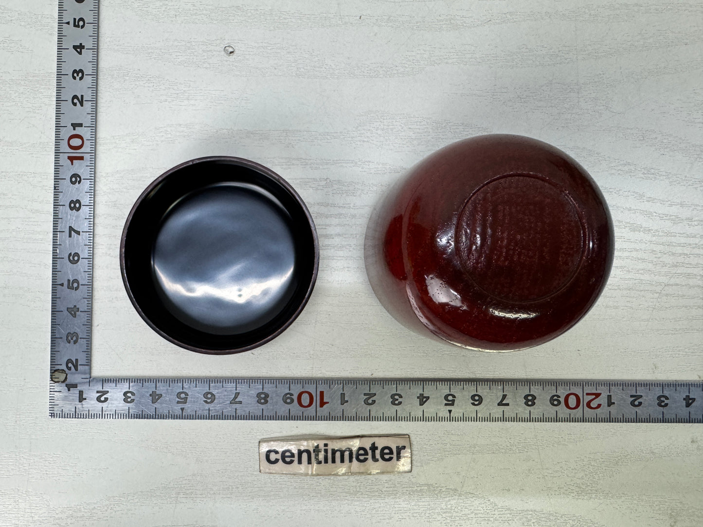 Y9930 TEA CADDY Tame-nuri Natsume signed box Japan antique matcha container