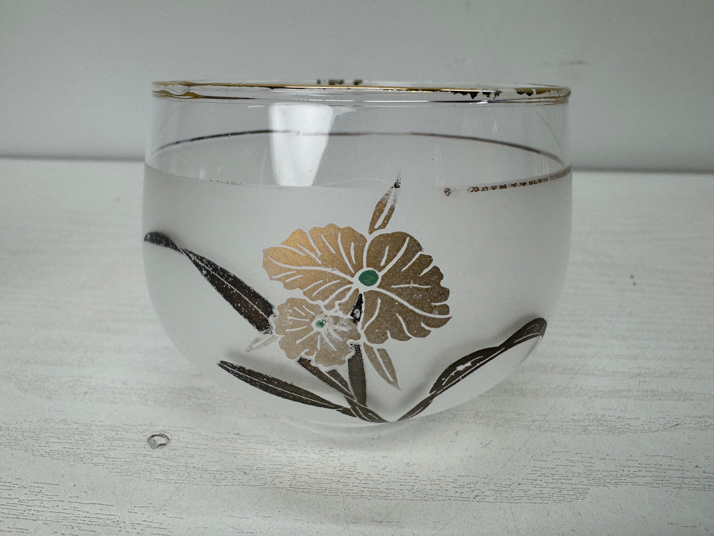 Y9932 YUNOMI glass teacup set of 5 box Japan antique sencha tea cup tableware