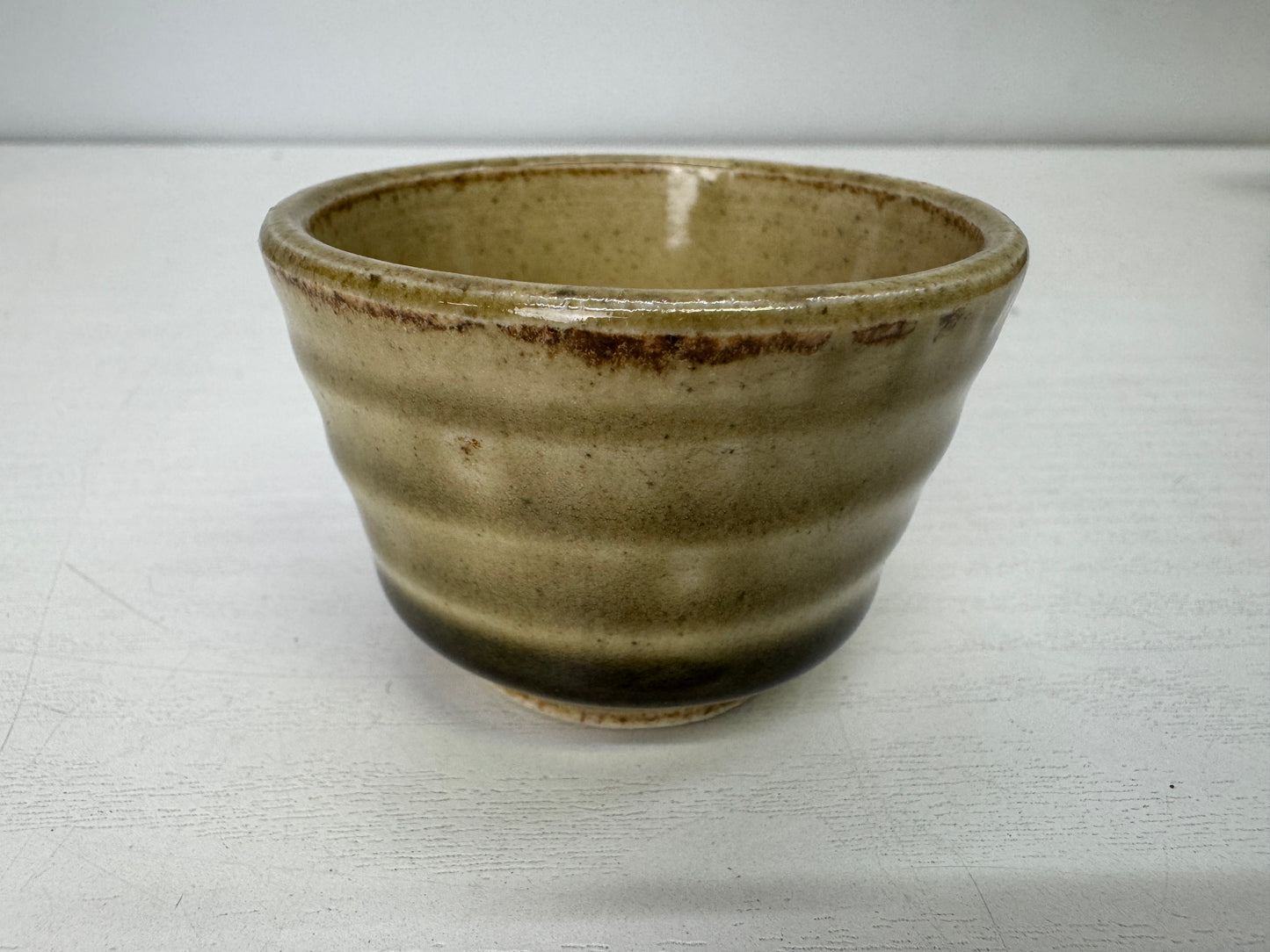 Y9933 CHAWAN Mino-ware sake cup set of 5 signed box Japan antique tableware