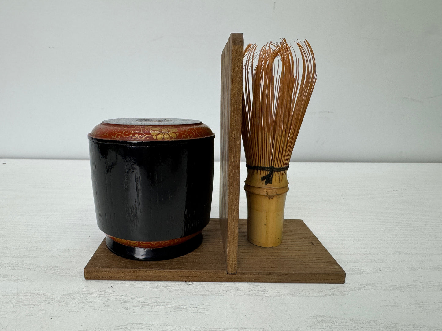 Y9937 CHAWAN Tea ceremony set box Shino-ware bowl chasen whisk Japan antique