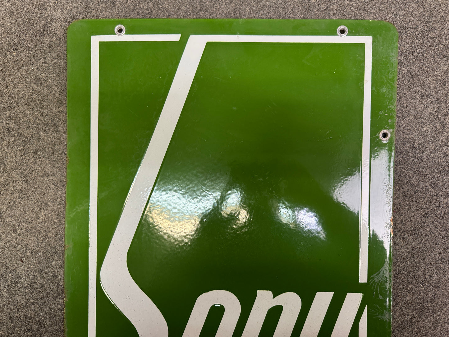 Y9946 SIGNBOARD Enamel sign Sony Showa retro Japan antique wall interior decor