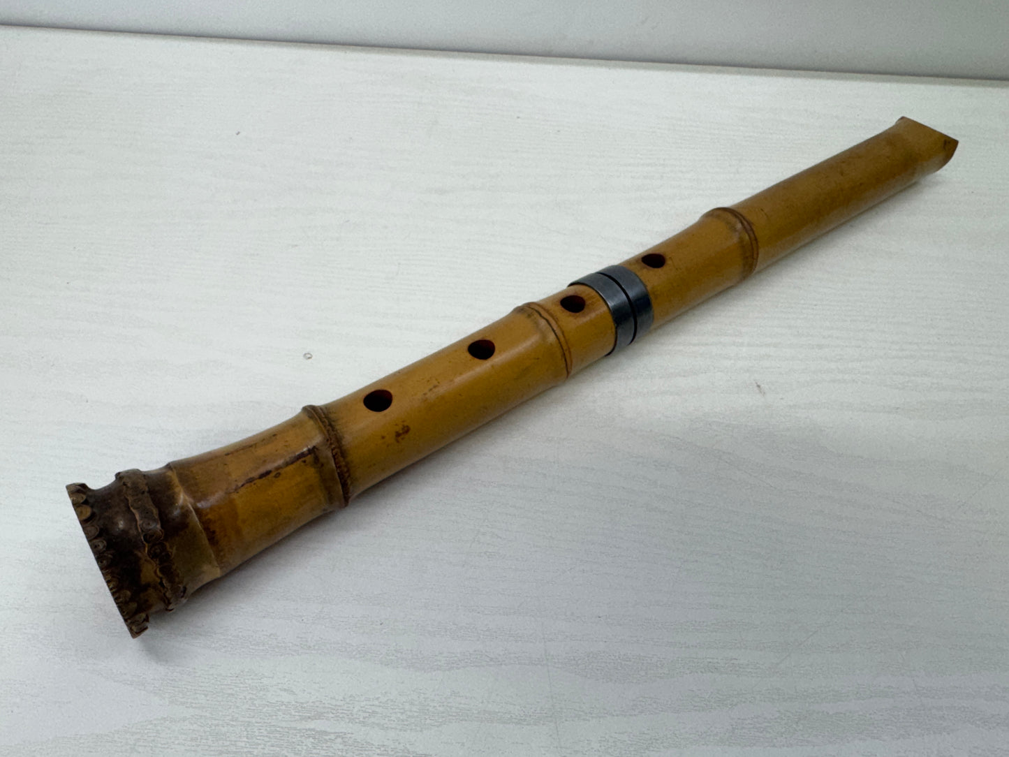 Y9949 SHAKUHACHI Bamboo flute Tozan style signed Japan antique traditional music