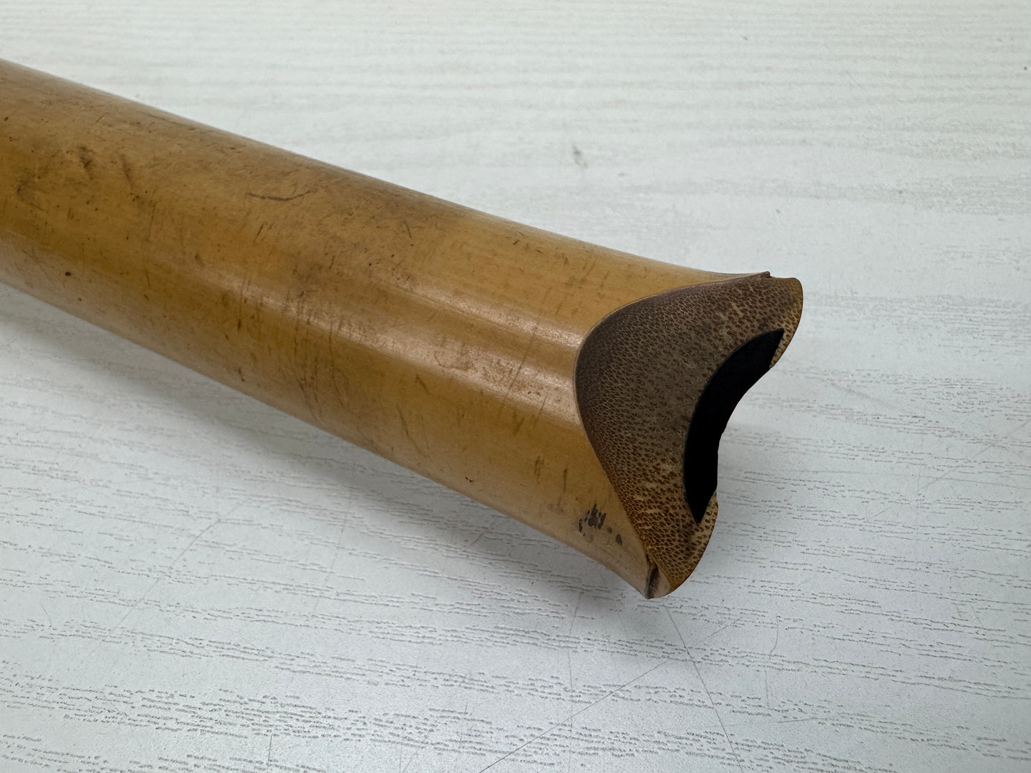 Y9949 SHAKUHACHI Bamboo flute Tozan style signed Japan antique traditional music