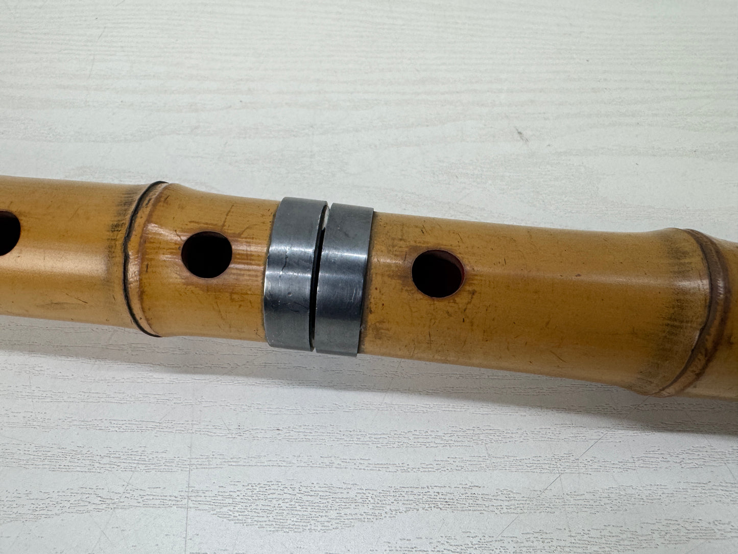 Y9949 SHAKUHACHI Bamboo flute Tozan style signed Japan antique traditional music