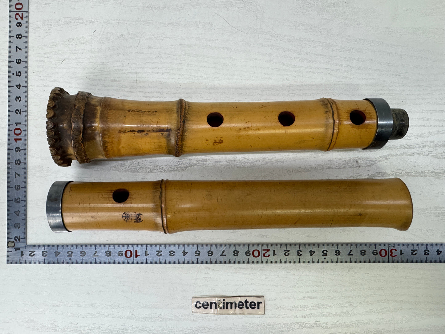 Y9949 SHAKUHACHI Bamboo flute Tozan style signed Japan antique traditional music