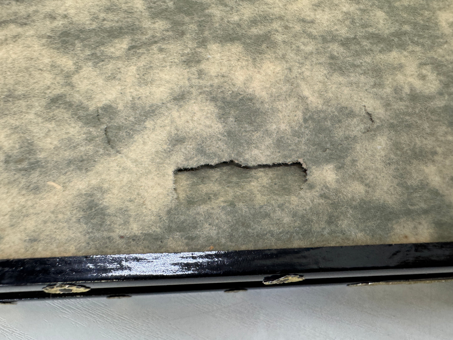 Y9951 HINA DOLL small gold Folding screen pair box Japan antique interior decor