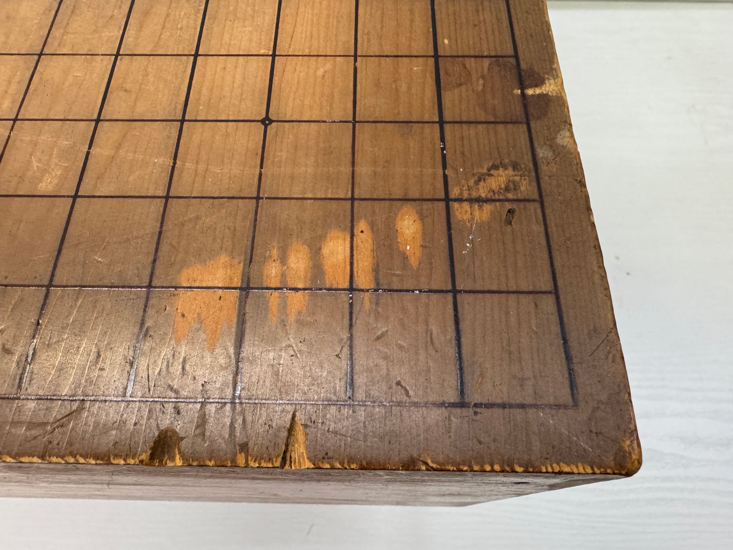 Y9952 GO wood board with legs strategy game Igo shogi Japan antique traditional