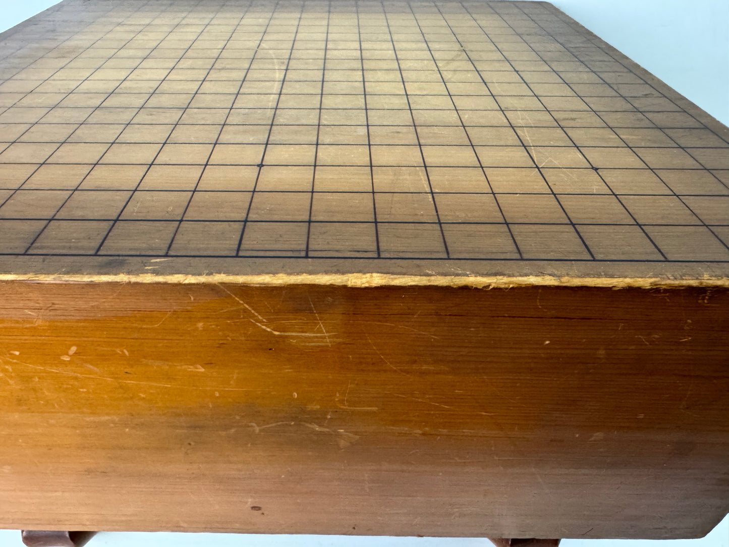 Y9952 GO wood board with legs strategy game Igo shogi Japan antique traditional