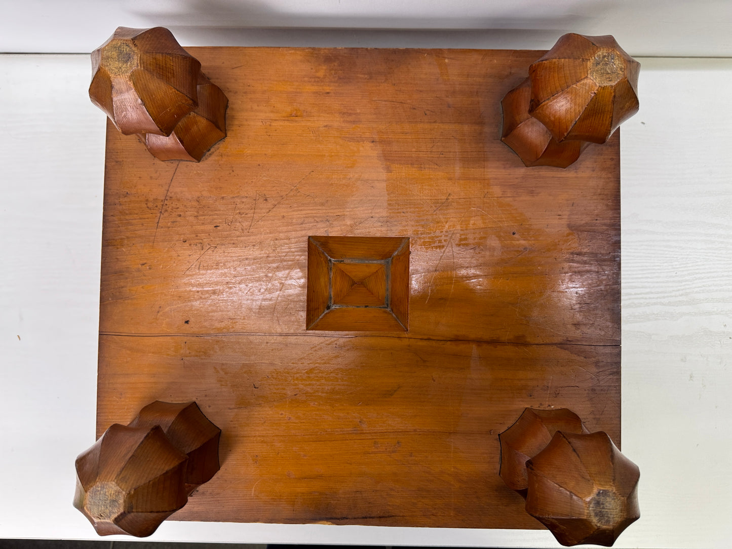Y9952 GO wood board with legs strategy game Igo shogi Japan antique traditional