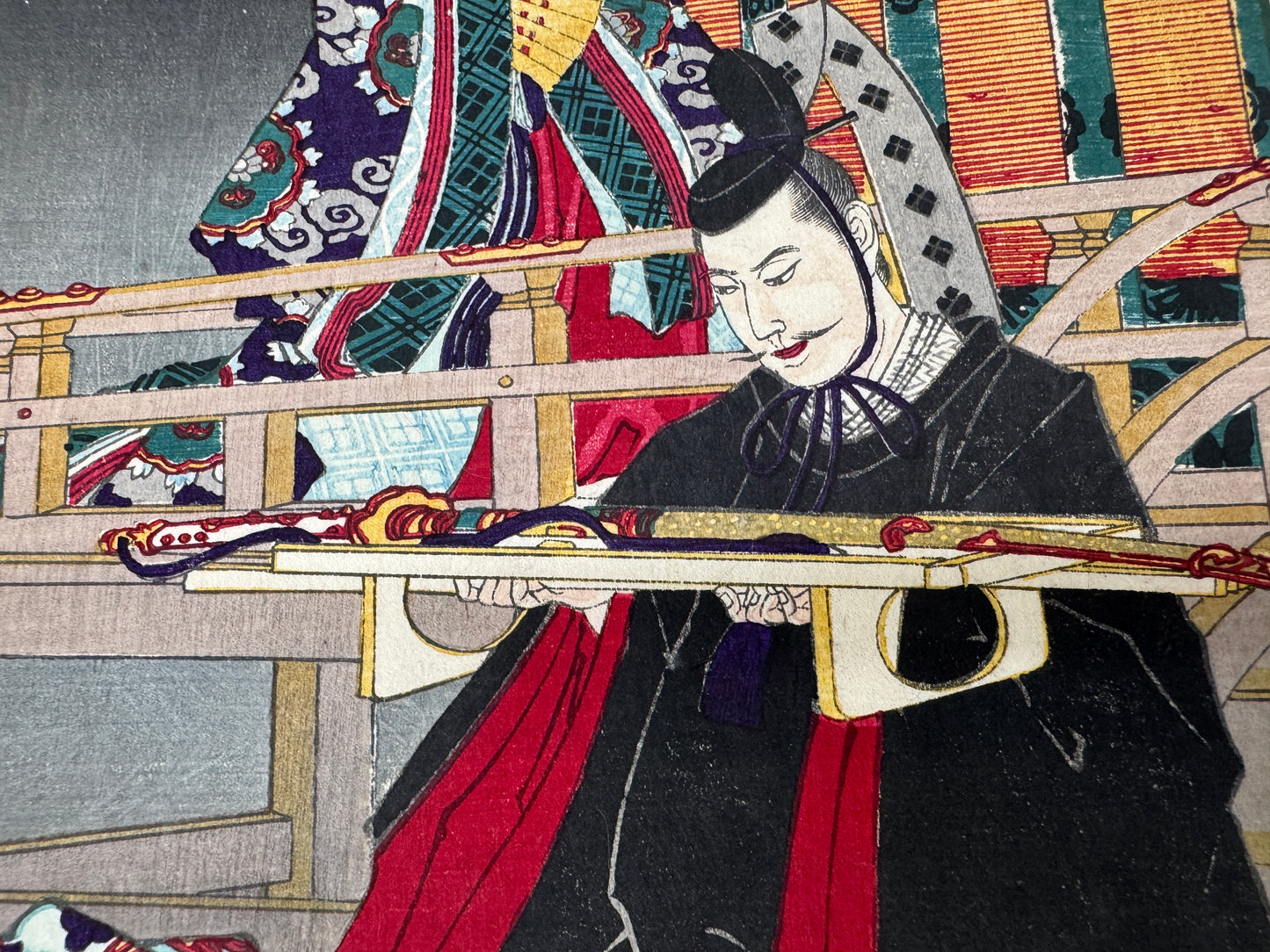 Y9956 WOODBLOCK PRINT Chikanobu Bakeneko goblin cat ghost Japan Ukiyoe antique