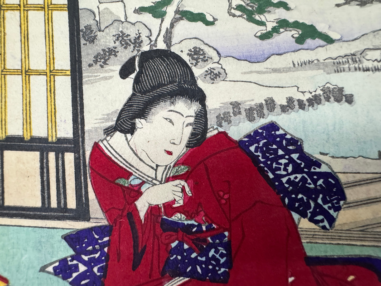 Y9957 WOODBLOCK PRINT Chikanobu Bakeneko goblin cat ghost Japan Ukiyoe antique