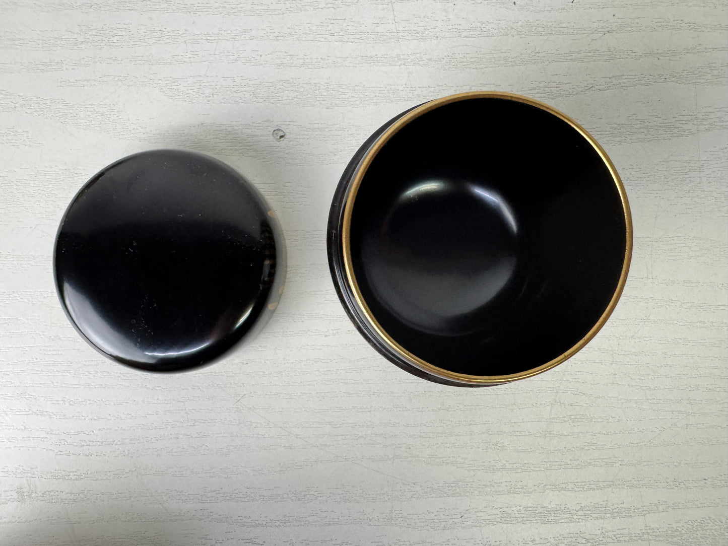 Y9967 TEA CADDY Makie Natsume signed box Japan antique matcha container case