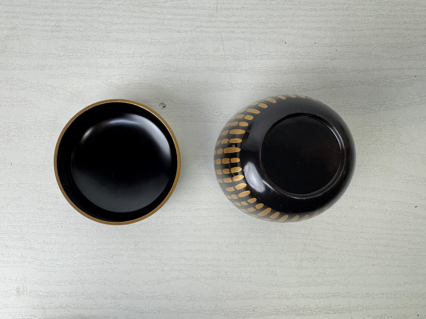 Y9967 TEA CADDY Makie Natsume signed box Japan antique matcha container case