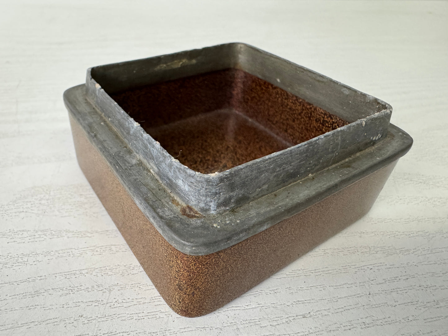 Y9969 BOX Makie tin-rimmed Incense holder Japan antique aromatherapy fragrance