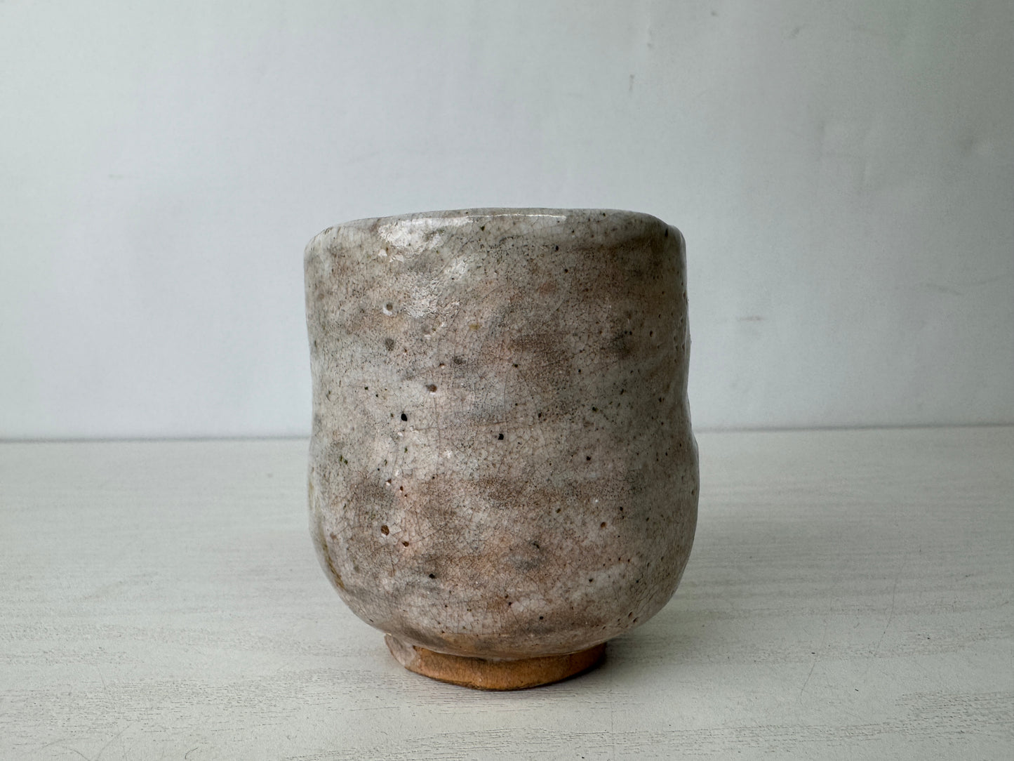 Y9970 YUNOMI Ikkaku-ware teacup signed box Japan antique sencha cup tableware