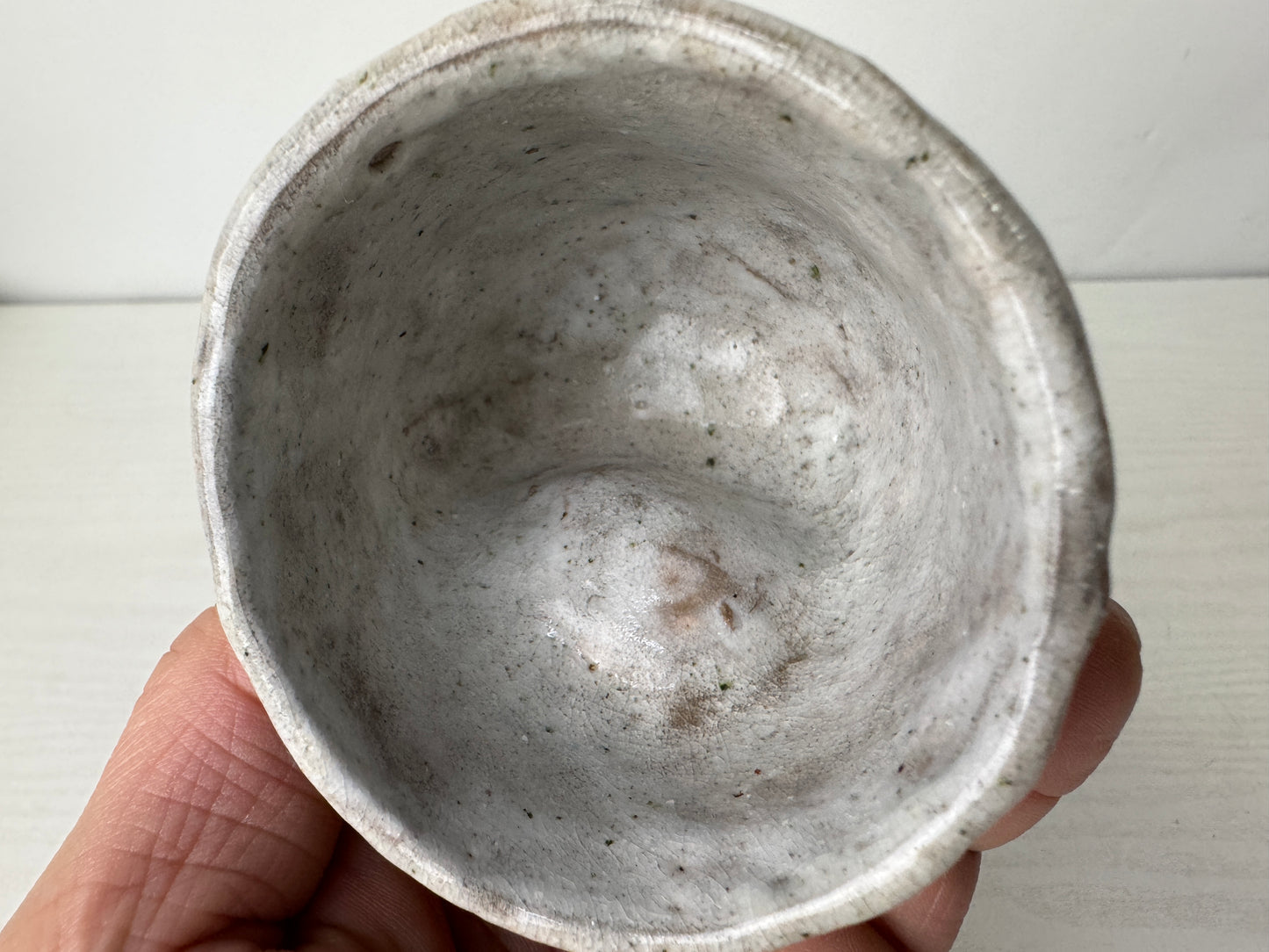 Y9970 YUNOMI Ikkaku-ware teacup signed box Japan antique sencha cup tableware