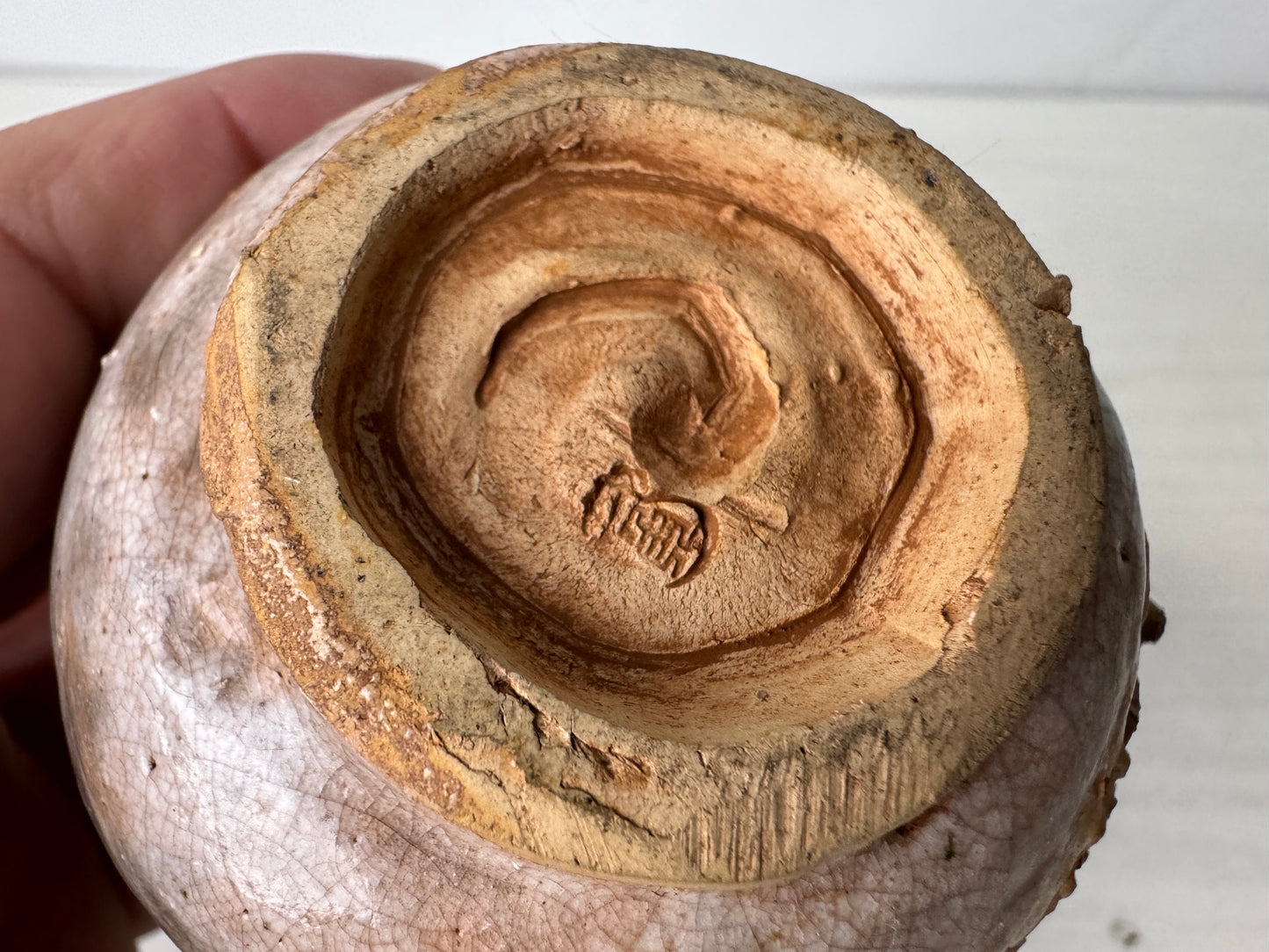 Y9970 YUNOMI Ikkaku-ware teacup signed box Japan antique sencha cup tableware