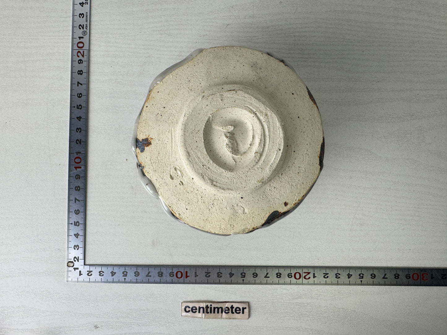 Y9971 CHAWAN Shino-ware bowl signed box Japan antique tea ceremony pottery cup