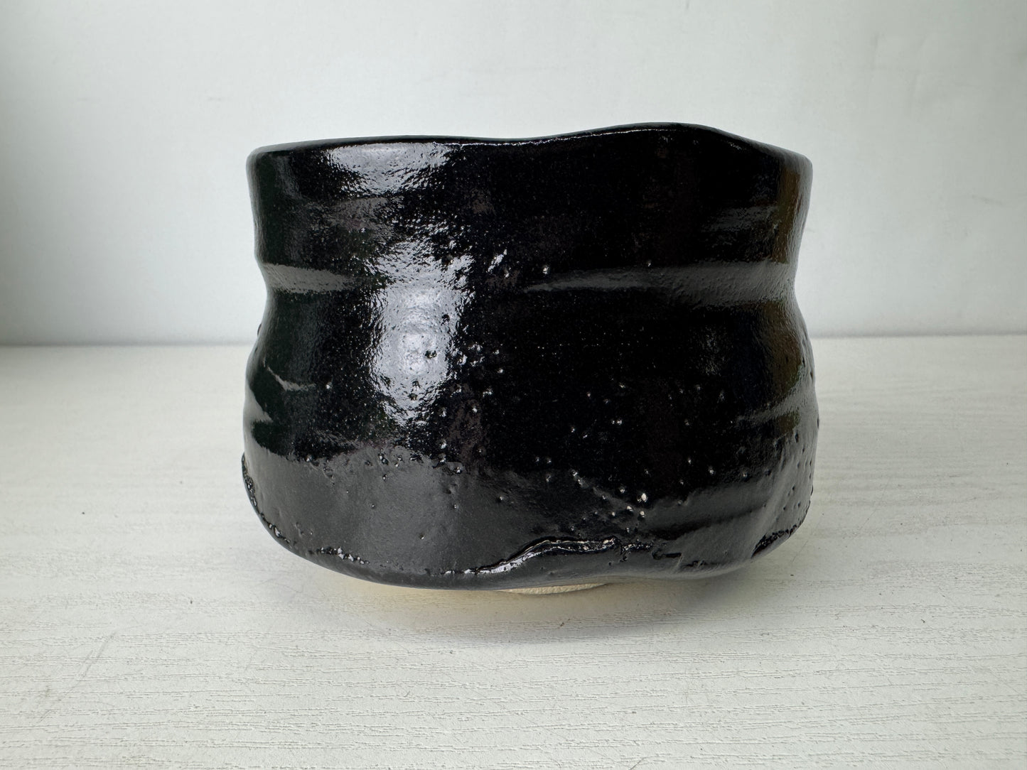 Y9972 CHAWAN Seto-ware Seto-guro bowl signed box Japan antique tea ceremony cup