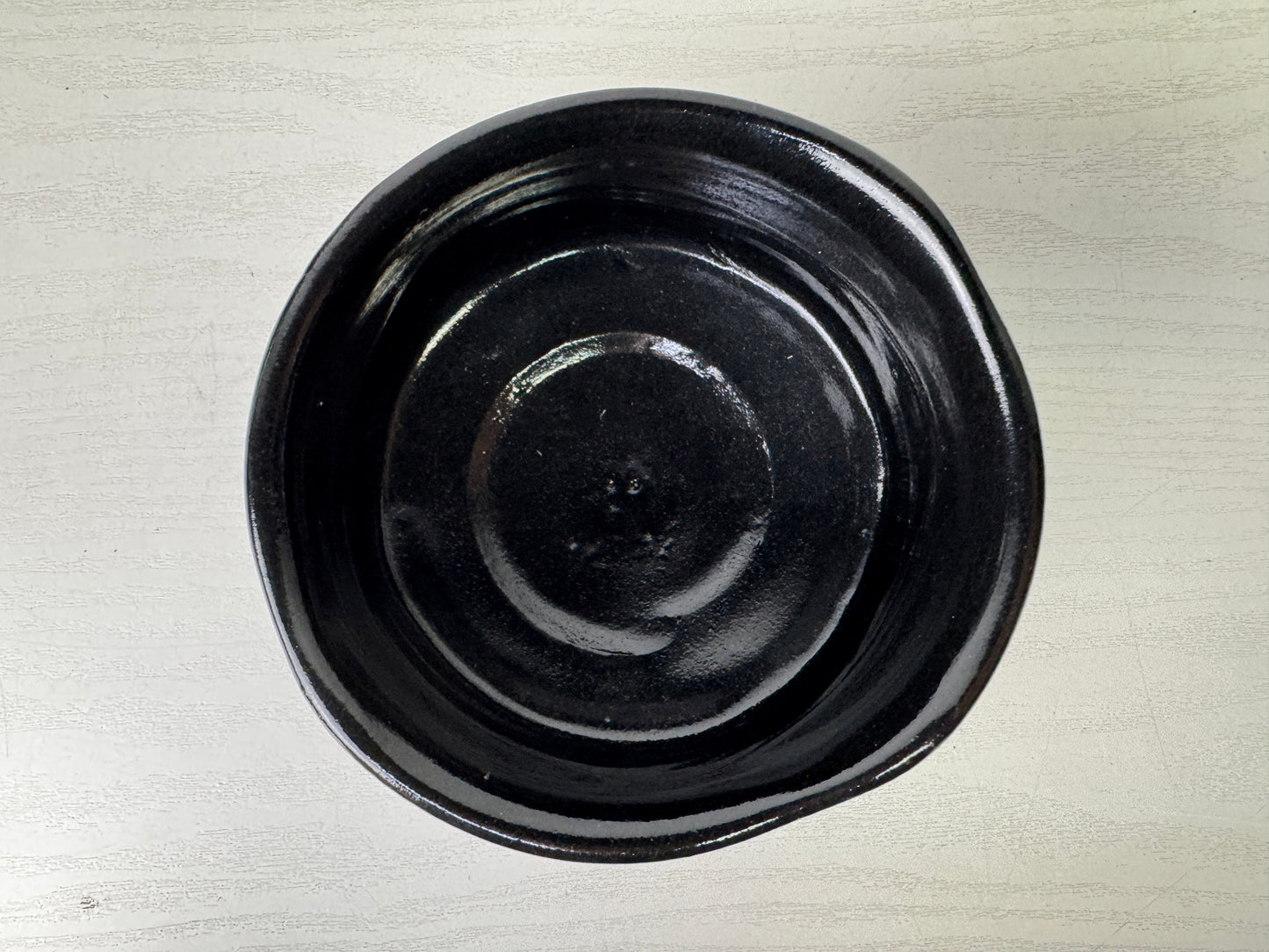 Y9972 CHAWAN Seto-ware Seto-guro bowl signed box Japan antique tea ceremony cup