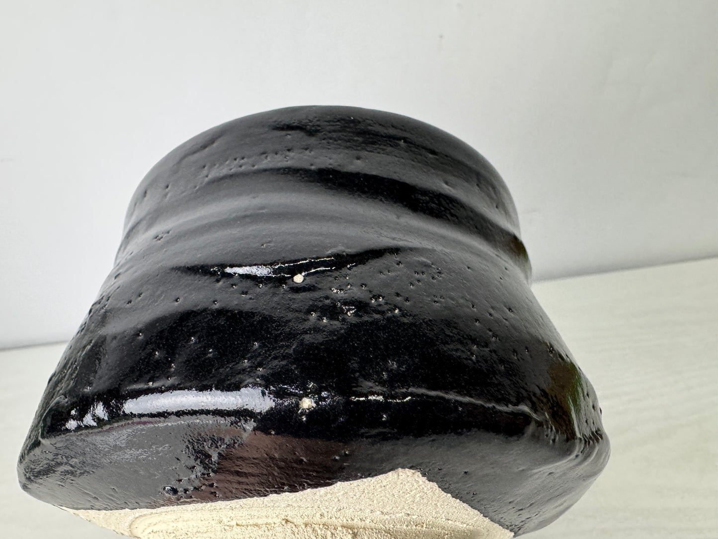 Y9972 CHAWAN Seto-ware Seto-guro bowl signed box Japan antique tea ceremony cup