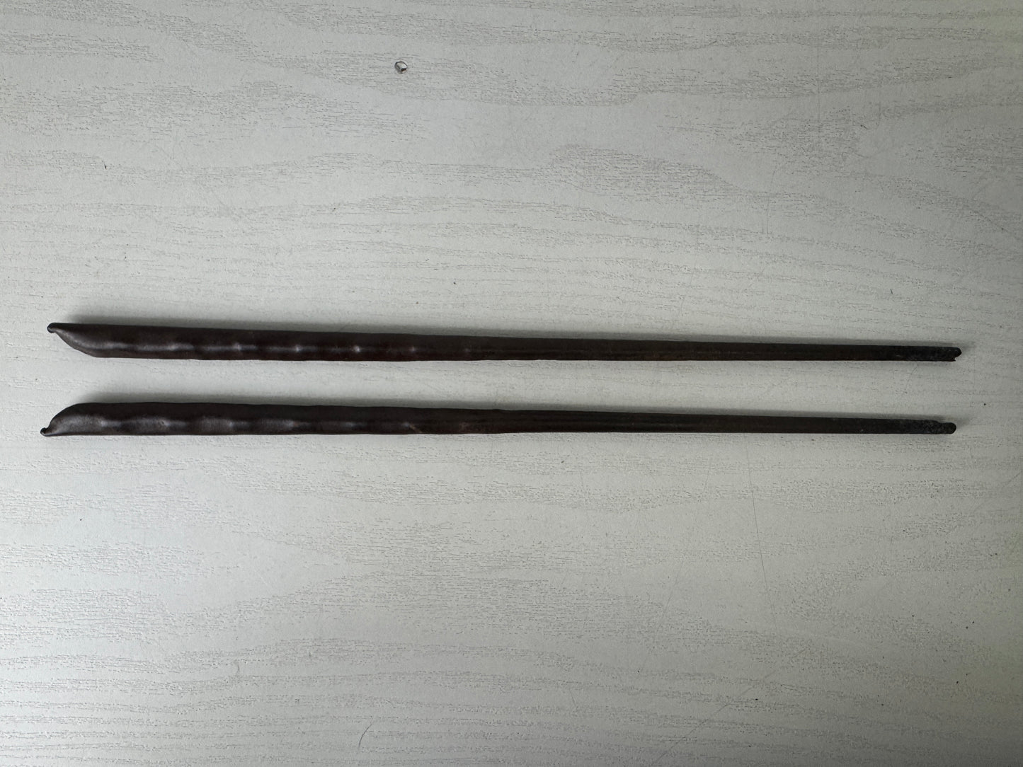 Y9977 HIBASHI Iron chopsticks fire tongs Japan Tea Ceremoy utensils antique