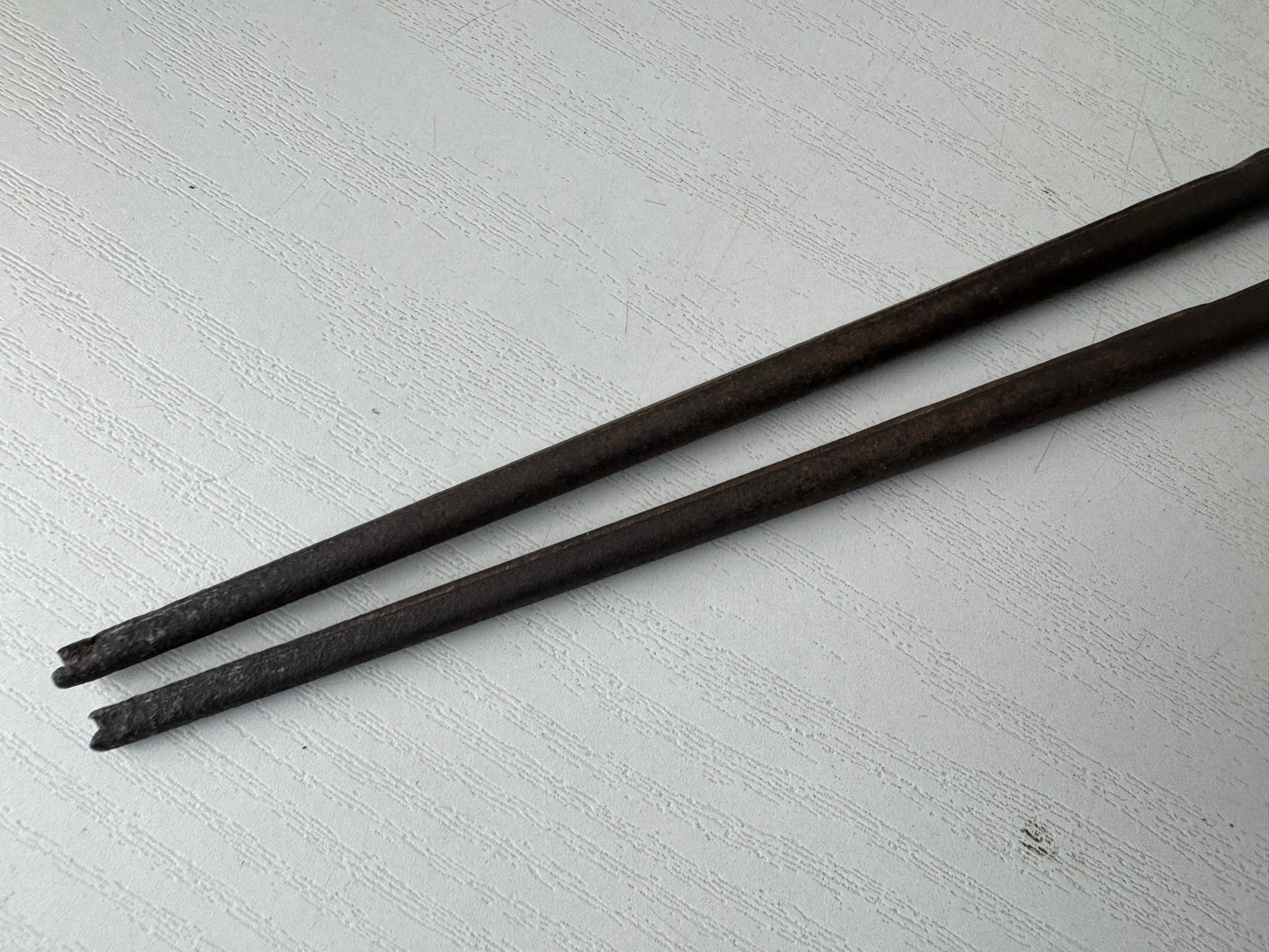 Y9977 HIBASHI Iron chopsticks fire tongs Japan Tea Ceremoy utensils antique