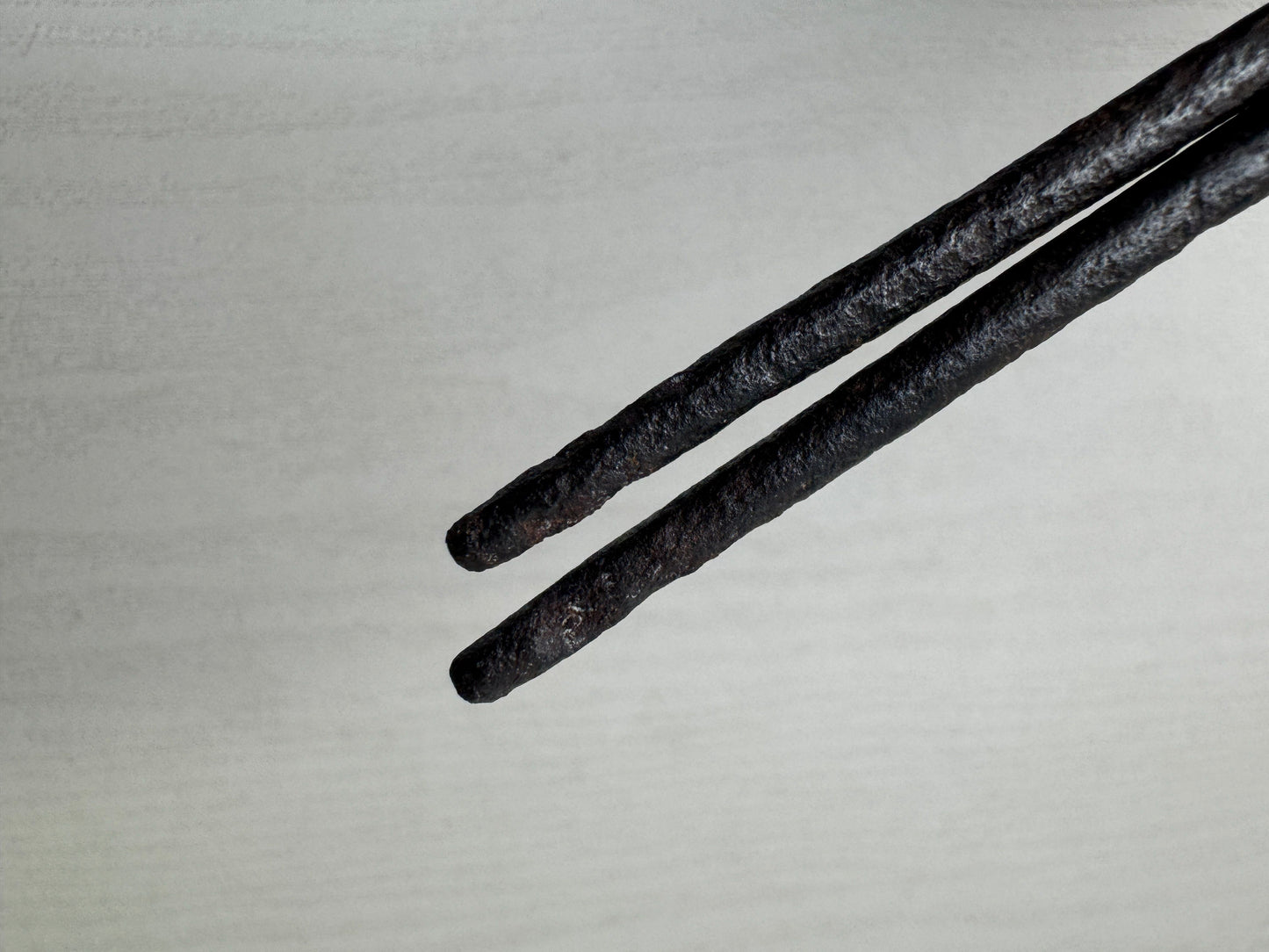 Y9978 HIBASHI Iron chopsticks fire tongs signed box Japan Tea Ceremoy antique