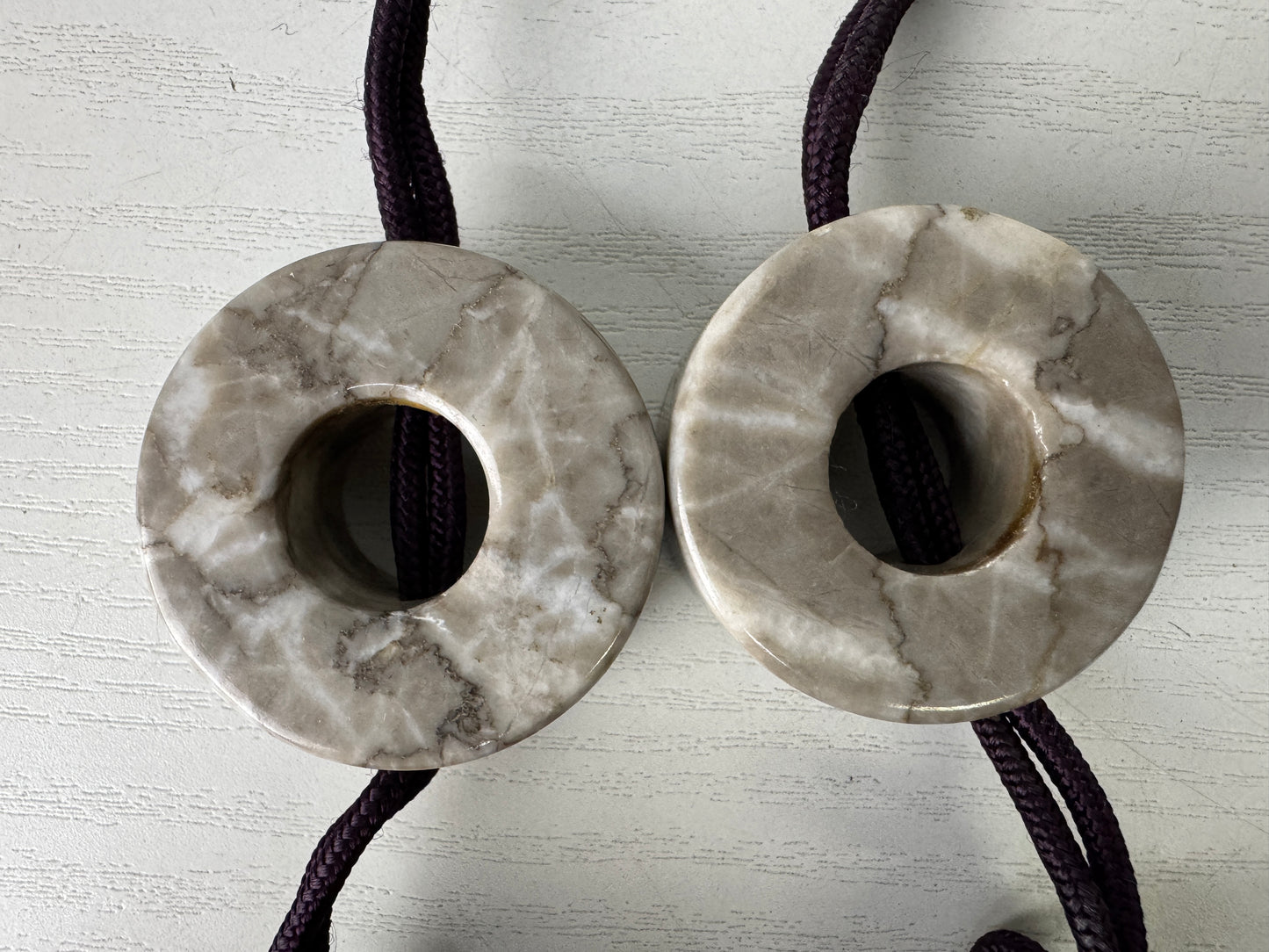 Y9981 FUCHIN Donut-shaped box Japan antique kakejiku Hanging Scroll Weight decor