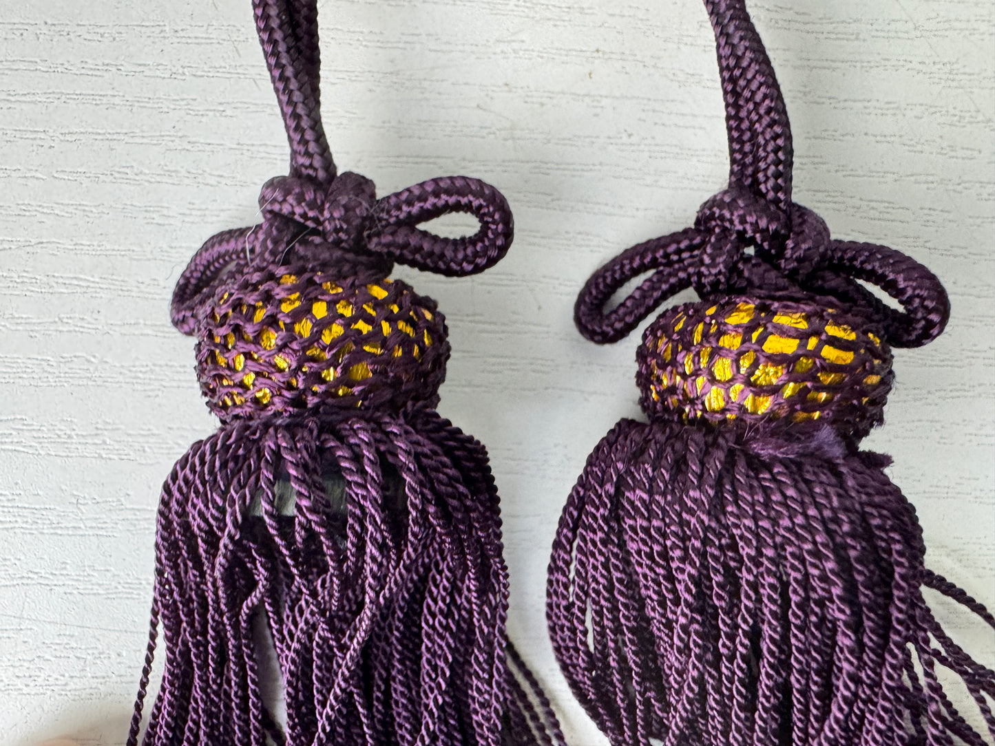 Y9981 FUCHIN Donut-shaped box Japan antique kakejiku Hanging Scroll Weight decor