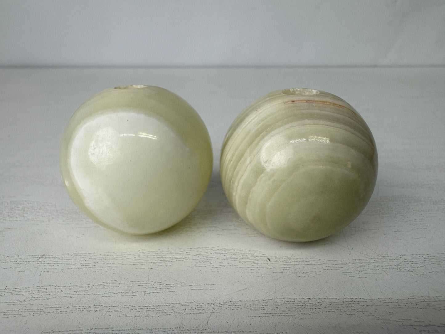 Y9982 FUCHIN Onyx round ball box Japan antique kakejiku Hanging Scroll Weight