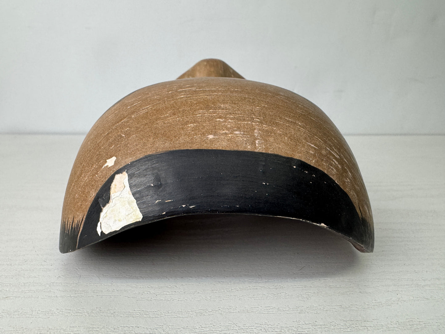 Y9984 NOH MASK wood carving Ootobide signed Japan antique omen dance drama men