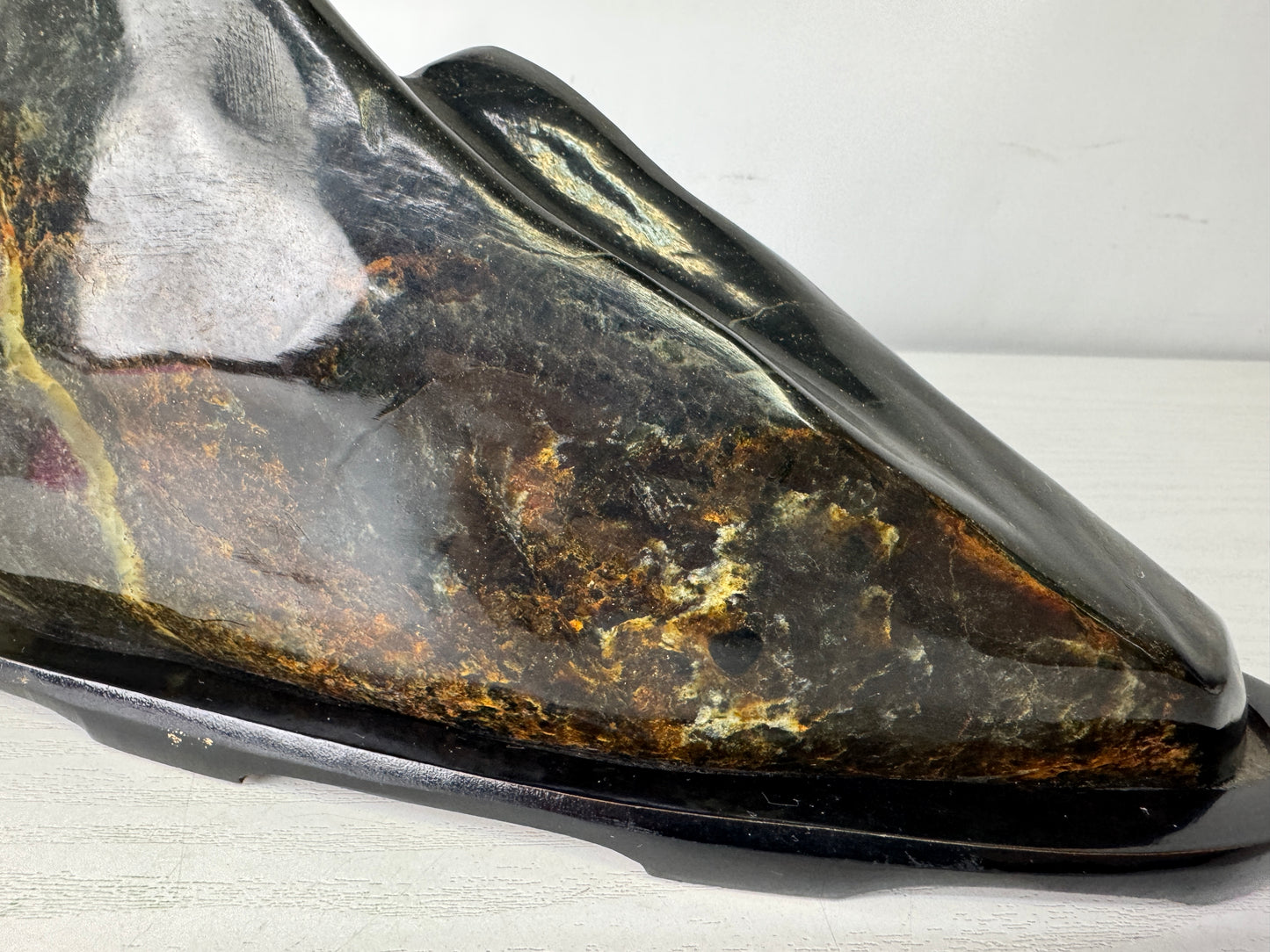 Y9988 OKIMONO Suiseki viewing stone wooden stand Japan antique interior ornament