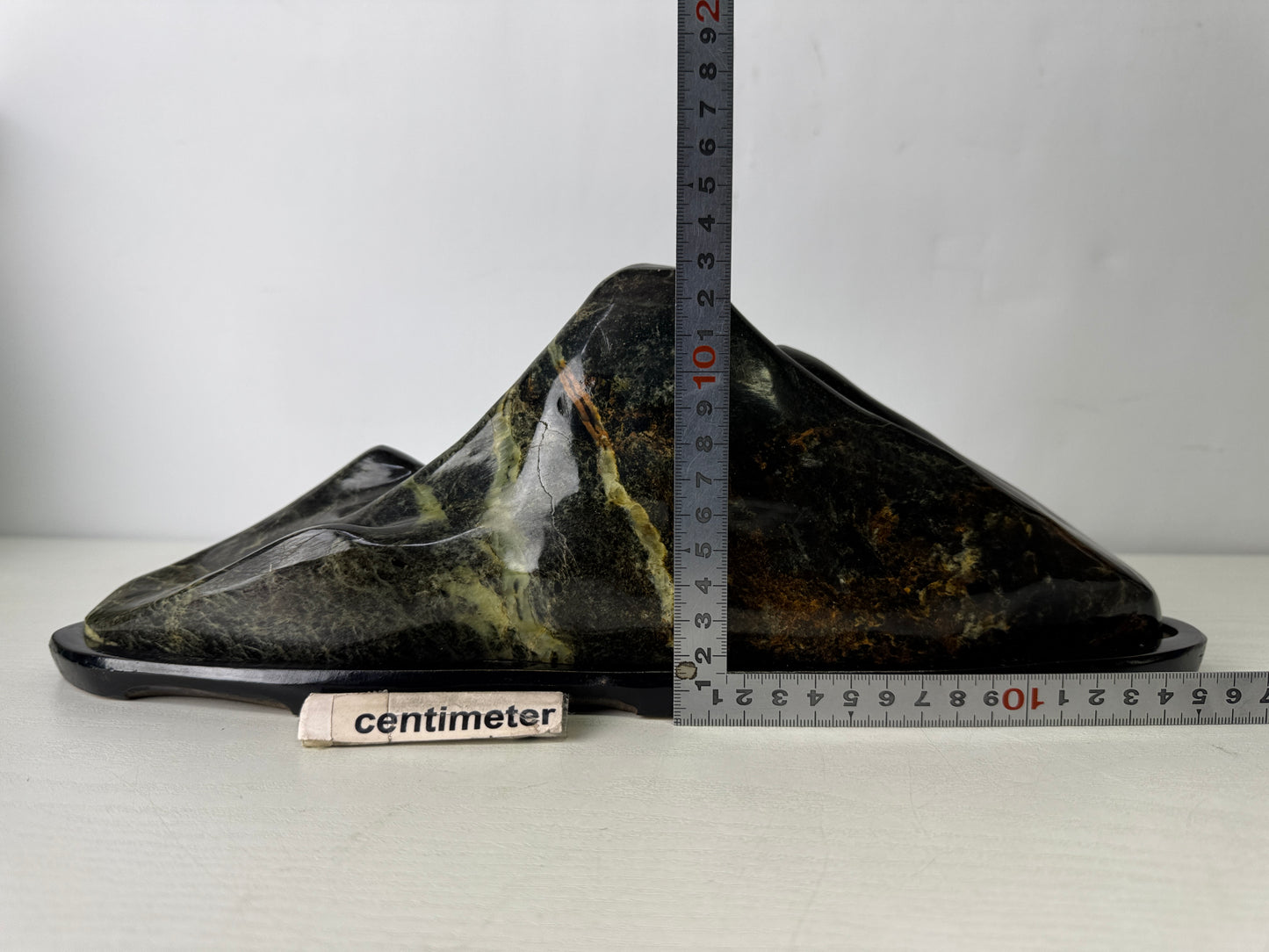 Y9988 OKIMONO Suiseki viewing stone wooden stand Japan antique interior ornament