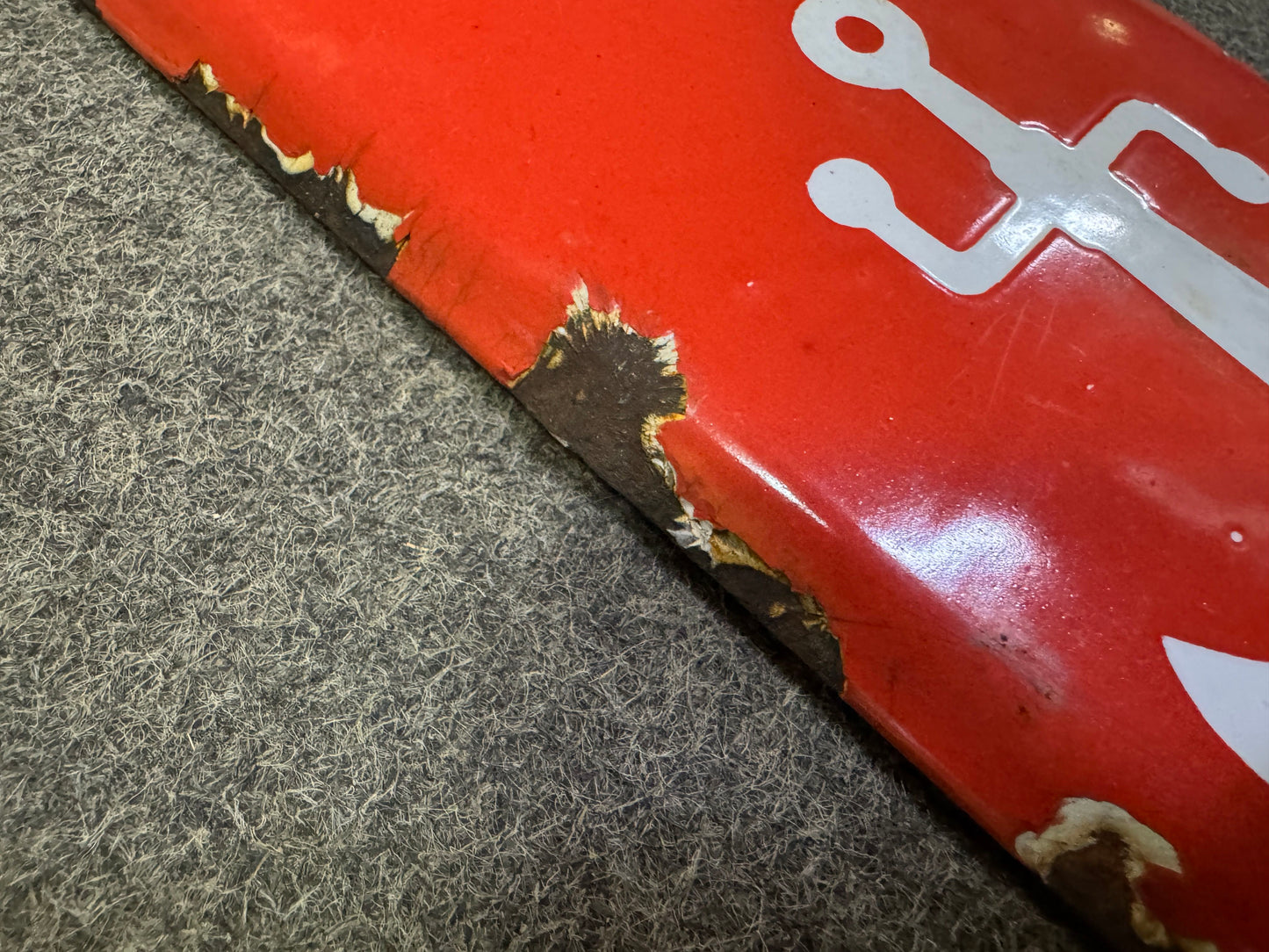 Y9991 SIGNBOARD Enamel sign Ikari Sauce Japan antique wall interior vintage