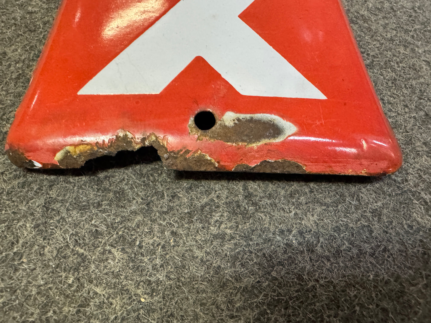 Y9991 SIGNBOARD Enamel sign Ikari Sauce Japan antique wall interior vintage