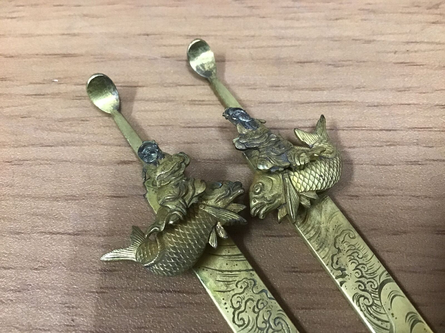 Y0986 KANZASHI Hair Stick Comb Hairpin Set Gold fish Japan kimono accessory